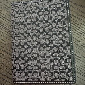 Coach Black Leather Passport Cover